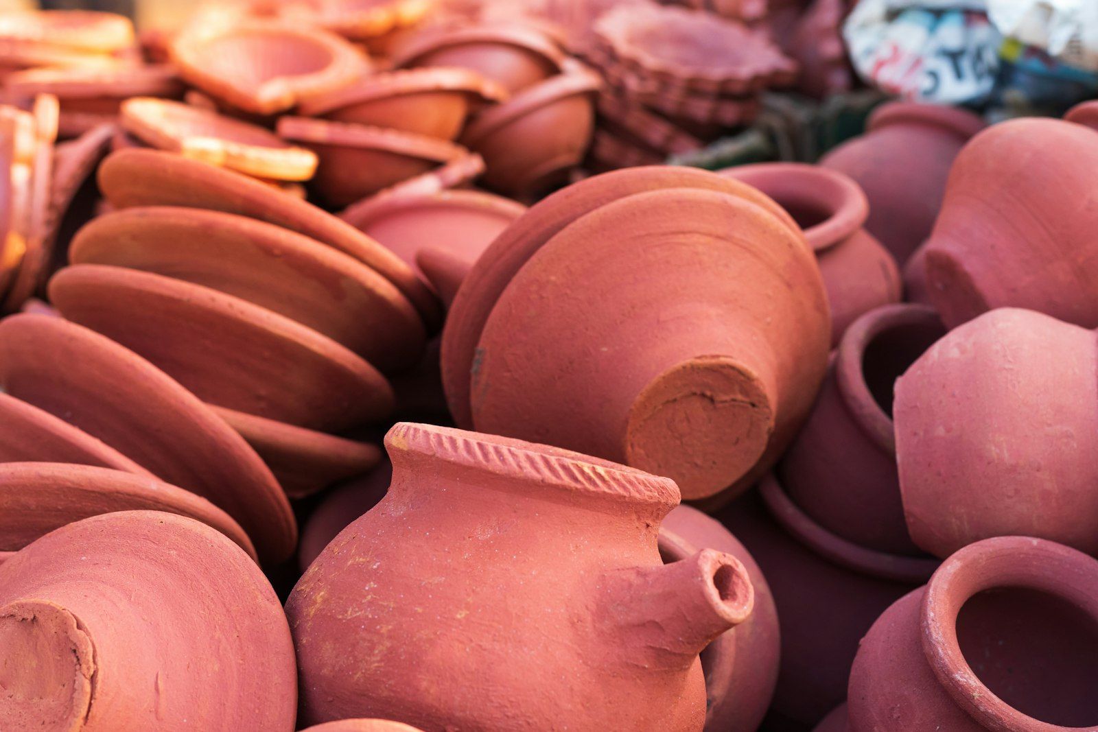 Stand-in Unsplash photo of stacked terracotta pots